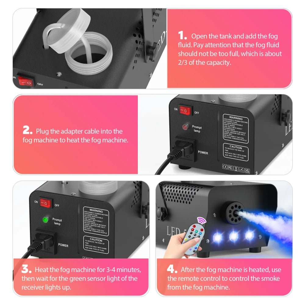 Maquina de Humo LED RGB - GadgetEUW